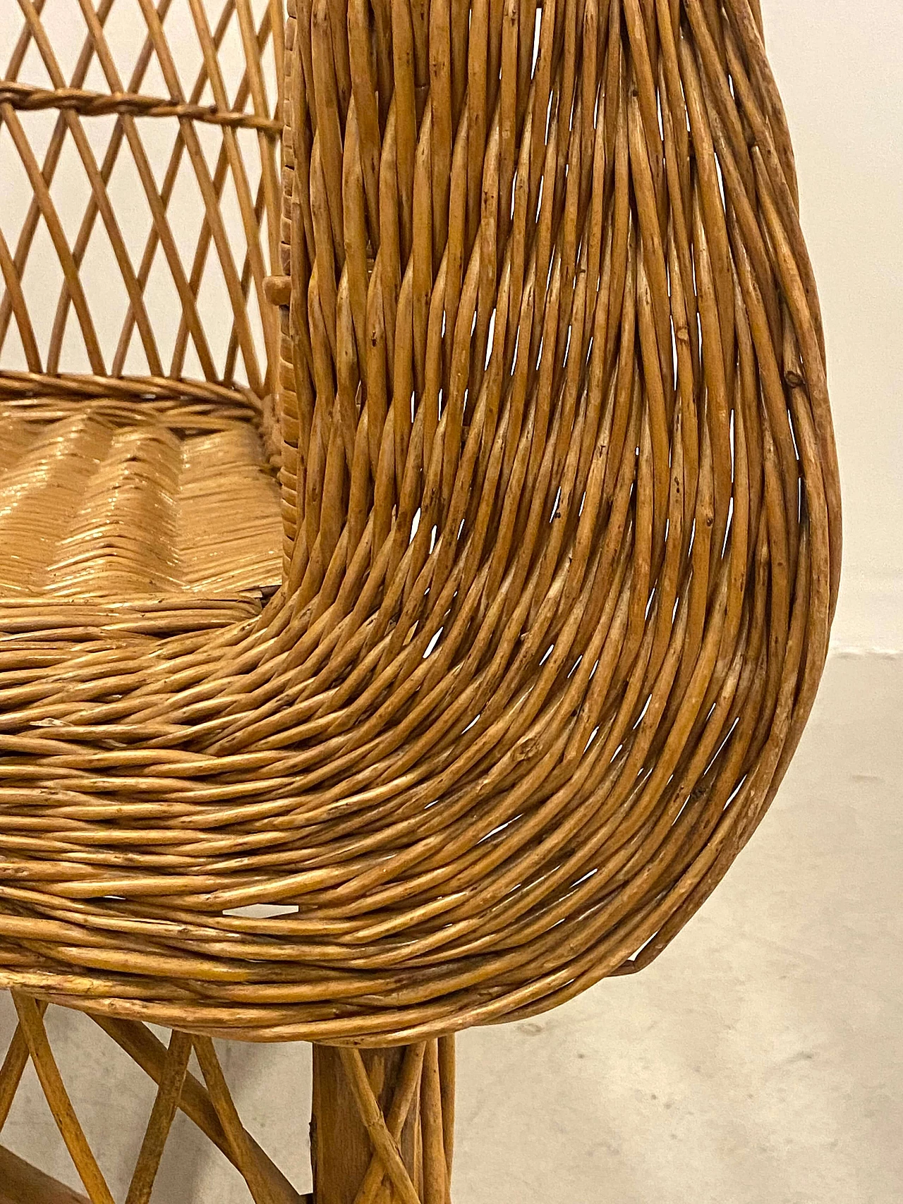 4 Wicker and bamboo armchairs, 1970s 22
