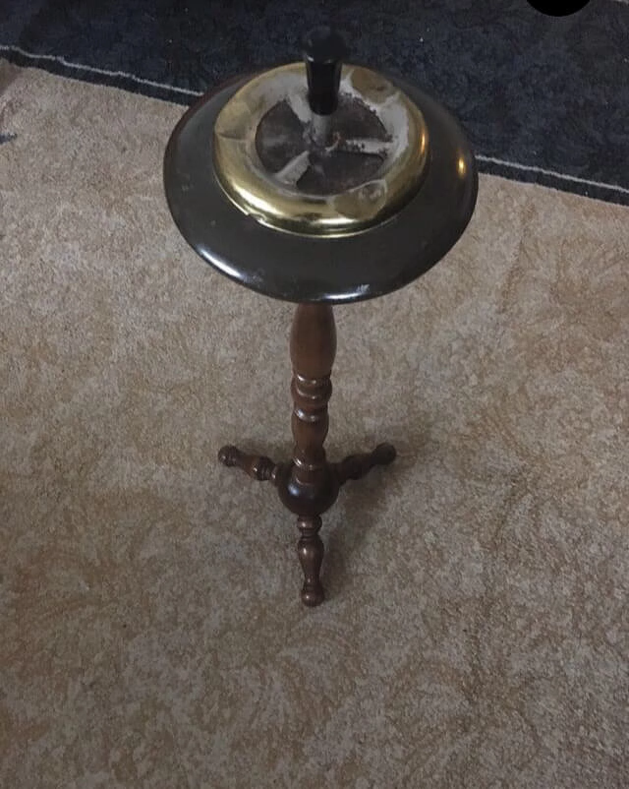 Posacenere da terra in legno, anni '70 3