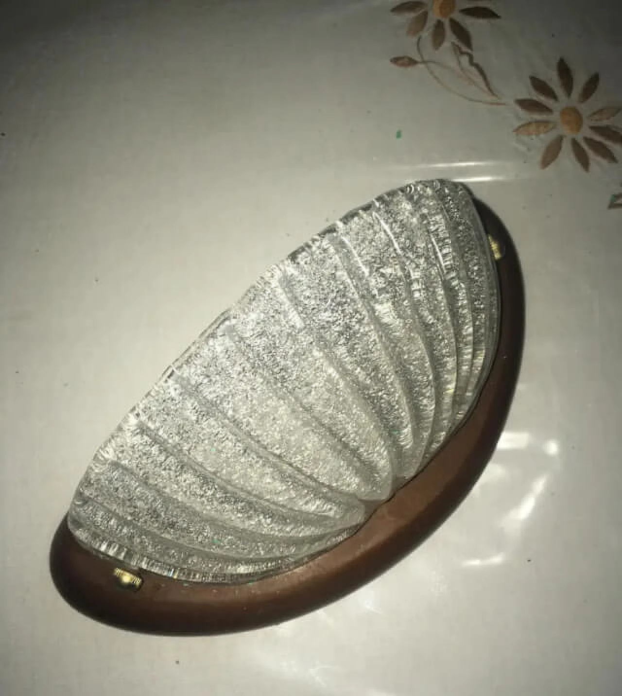 Applique in legno massello e vetro di Murano, anni '80 1