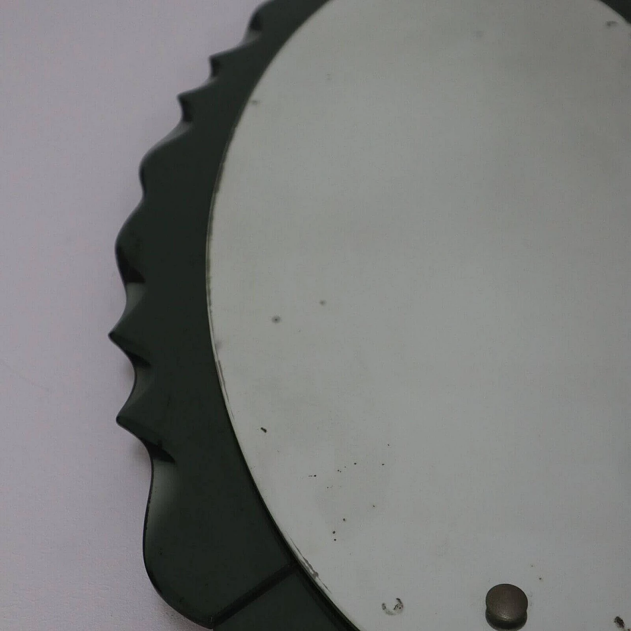 Specchio in vetro verde, anni '50 3