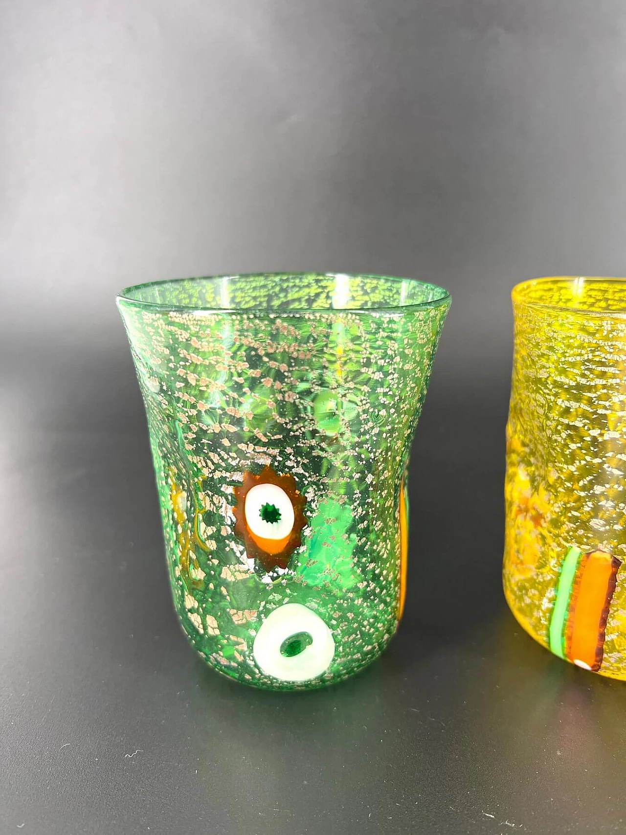8 Goti tumblers in Murano murrine glass, 2000s 1