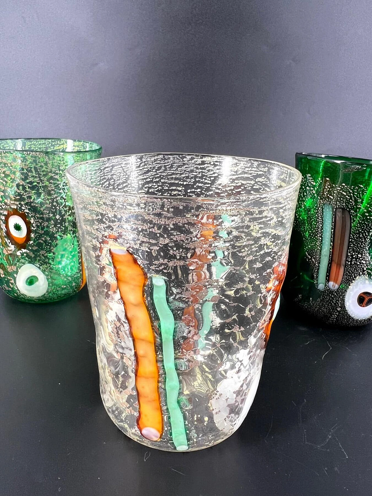 8 Goti tumblers in Murano murrine glass, 2000s 2