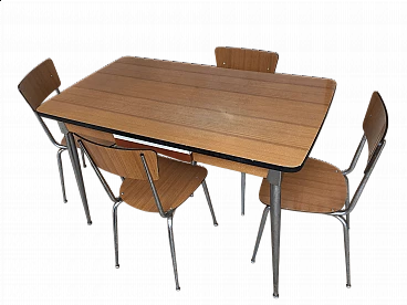 4 Sedie e tavolo in formica, anni '60