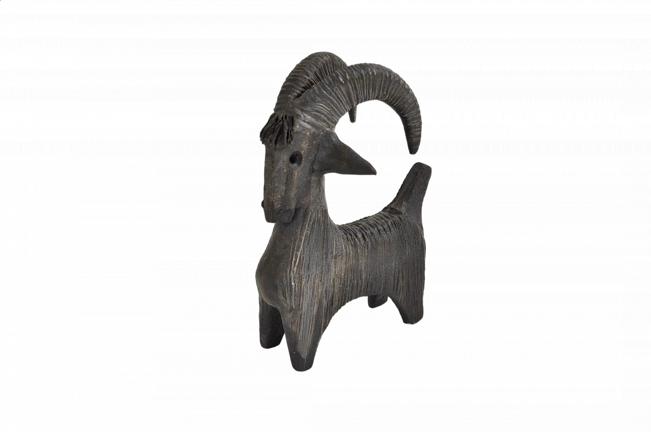 Scultura di capra in ceramica di Dominique Pouchain, anni '80 7