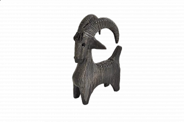 Scultura di capra in ceramica di Dominique Pouchain, anni '80