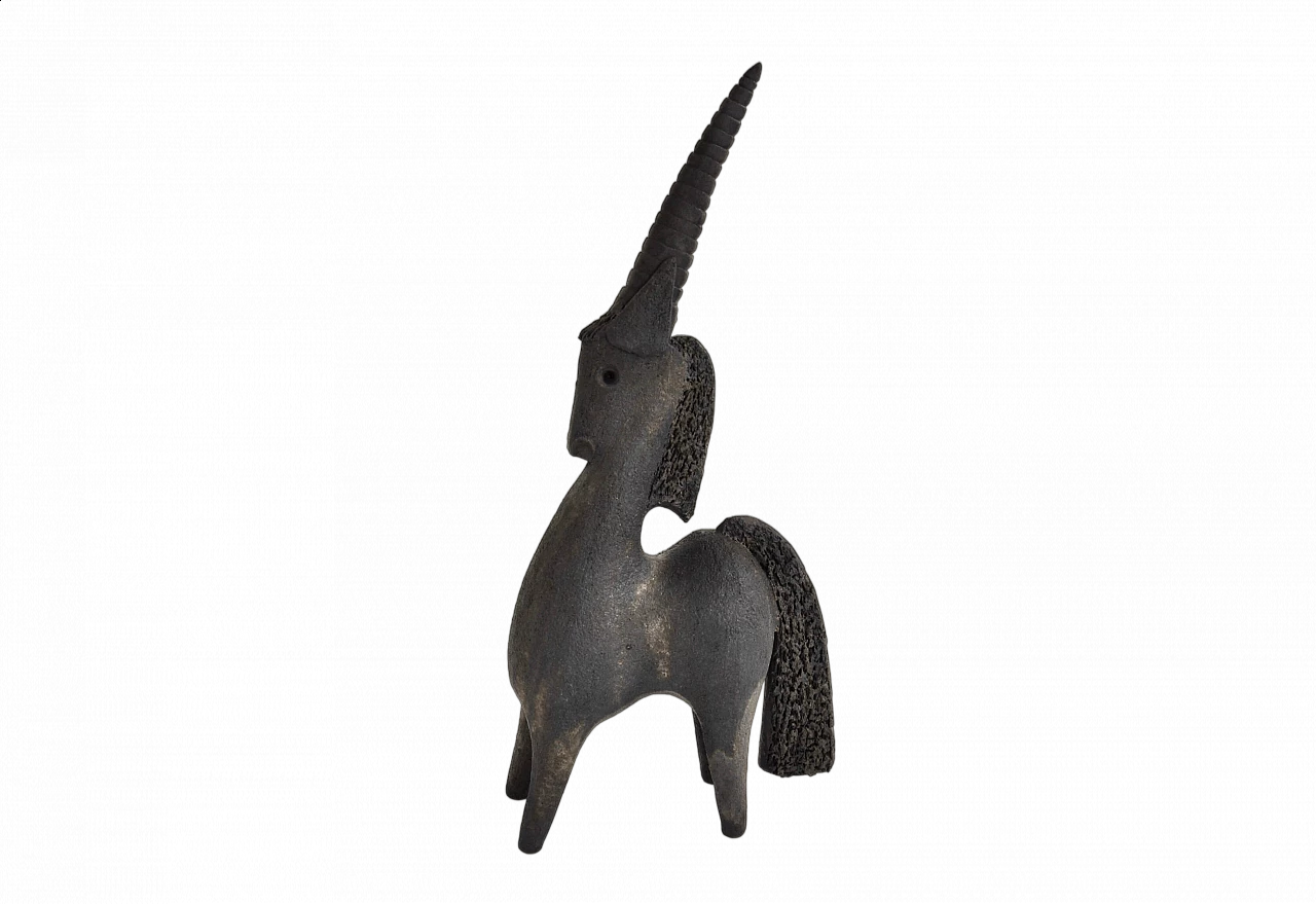 Unicorno in ceramica di Dominique Pouchain, anni '80 8