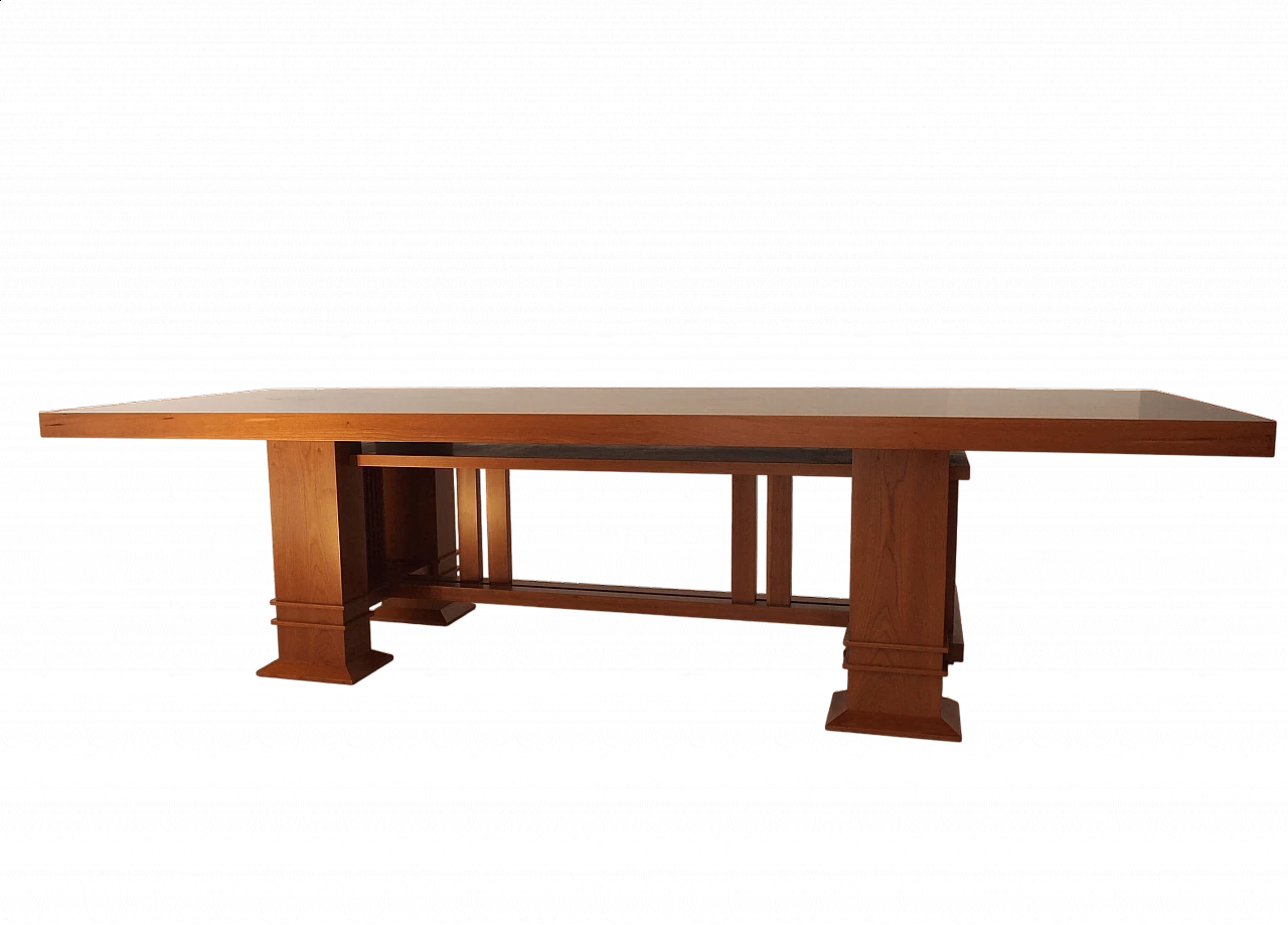 Allen table in cherry by Frank Lloyd Wright for Cassina, 1980s 4