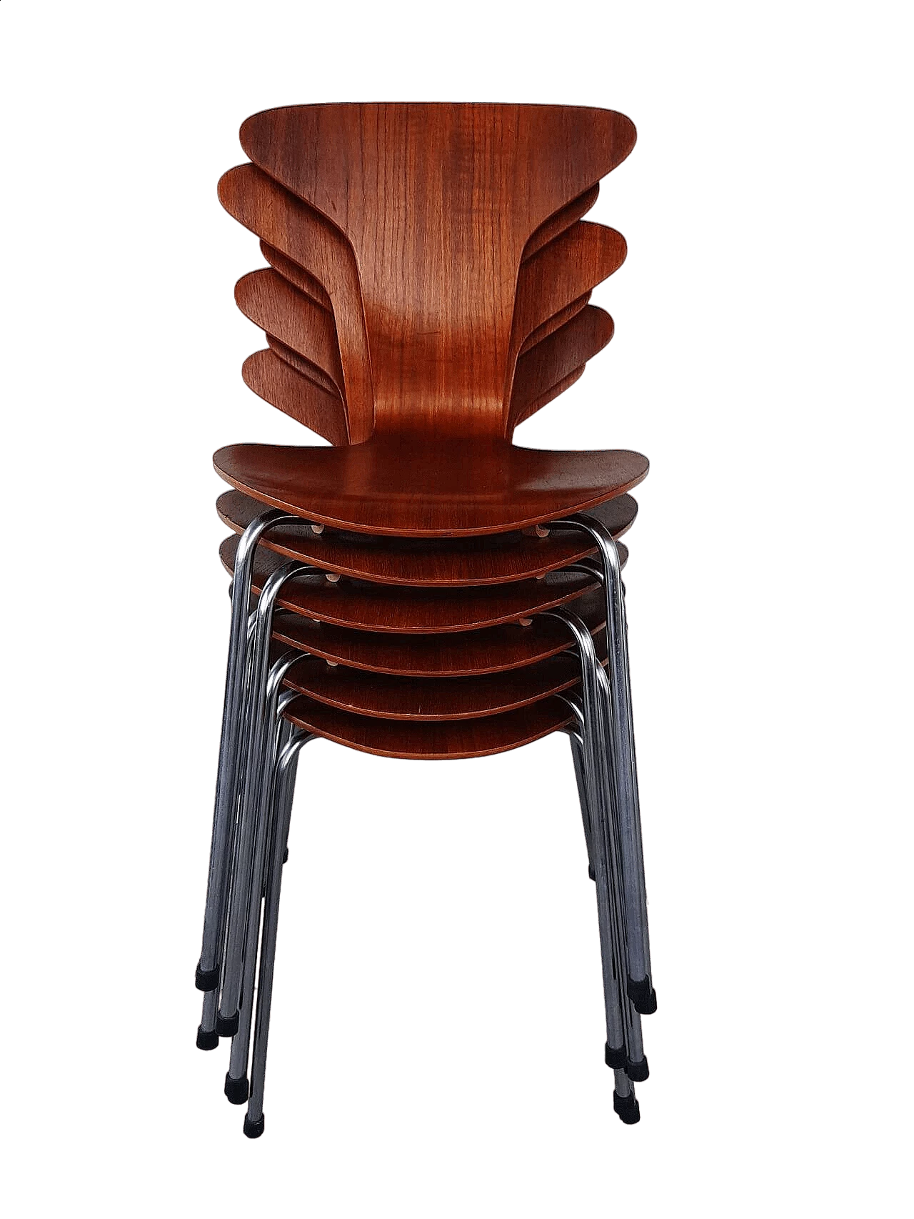 6 Sedie 3105 di Arne Jacobsen per Fritz Hansen, 1967 27