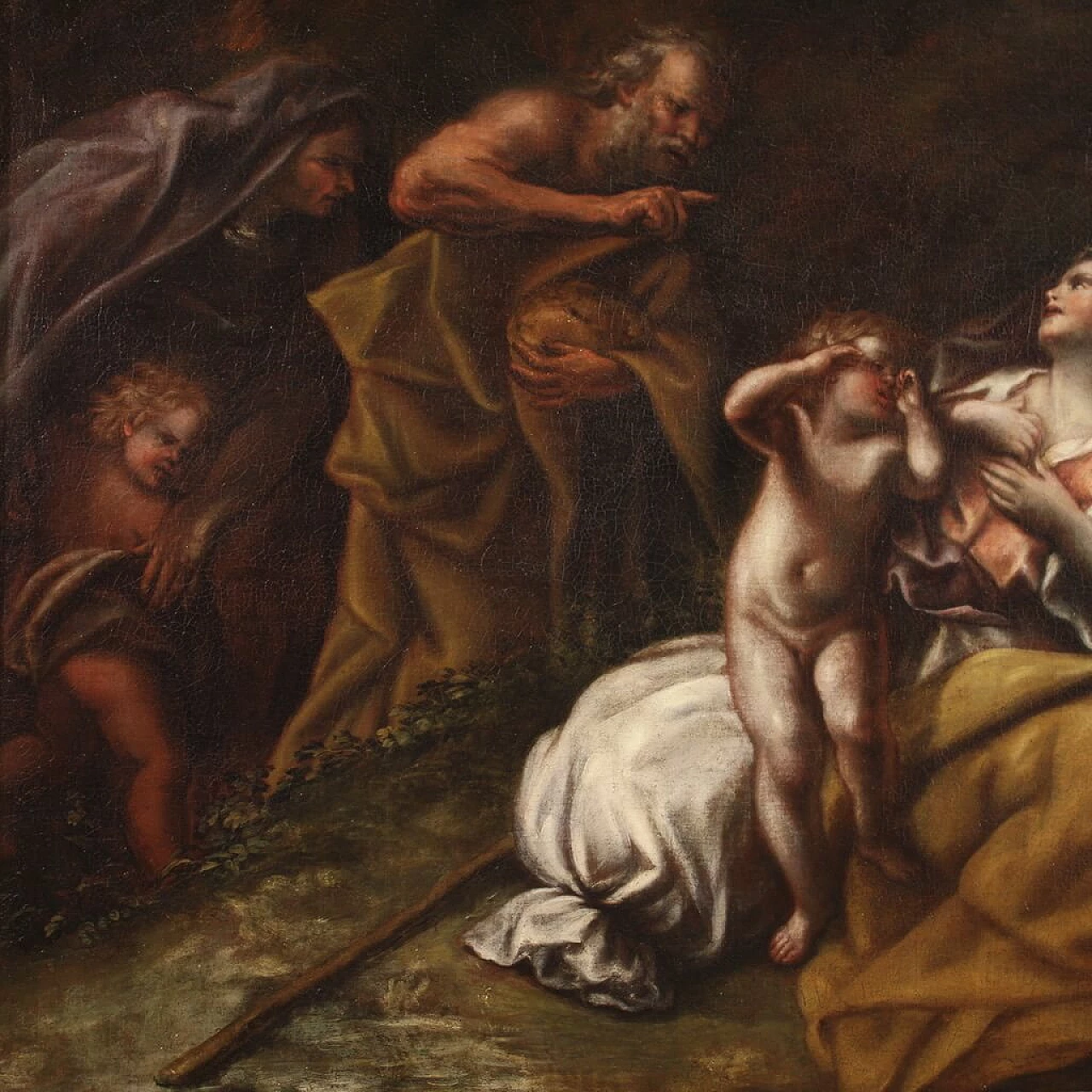 Abraham drives out Hagar and Ishmael, oil on canvas, 17th century 10