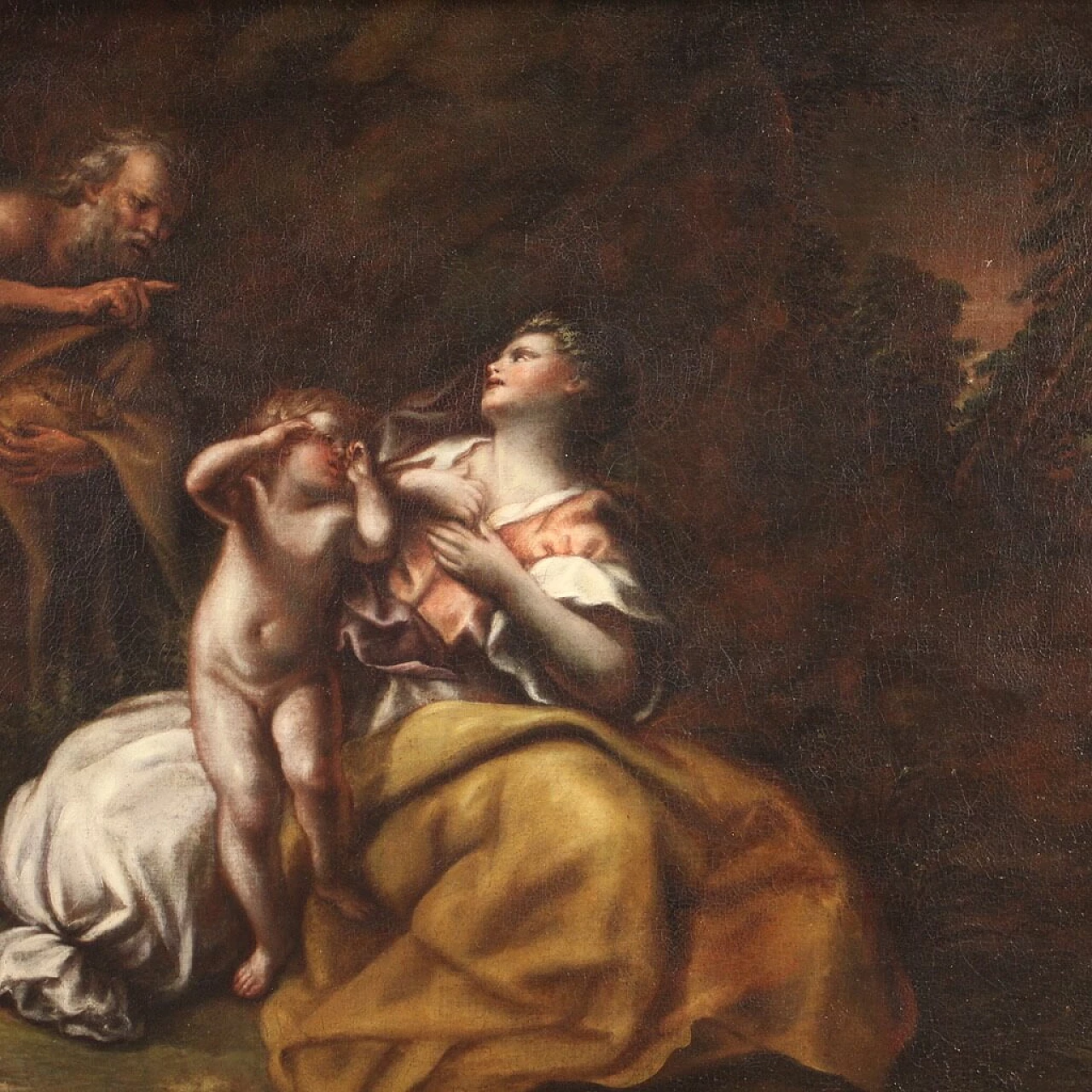 Abraham drives out Hagar and Ishmael, oil on canvas, 17th century 11