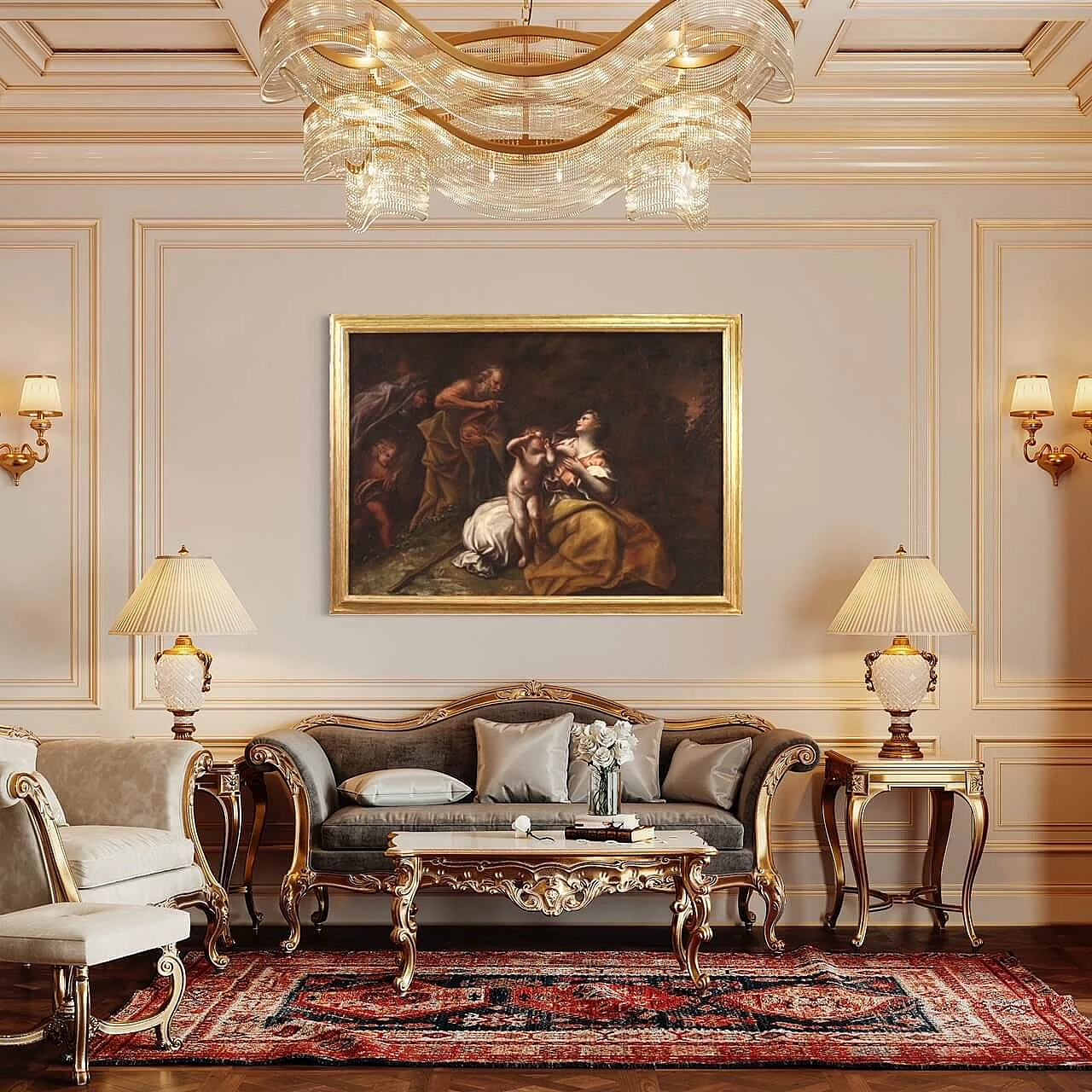 Abraham drives out Hagar and Ishmael, oil on canvas, 17th century 13