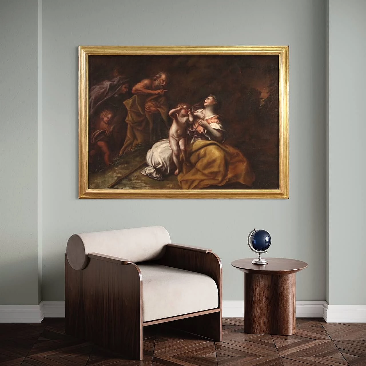 Abraham drives out Hagar and Ishmael, oil on canvas, 17th century 14