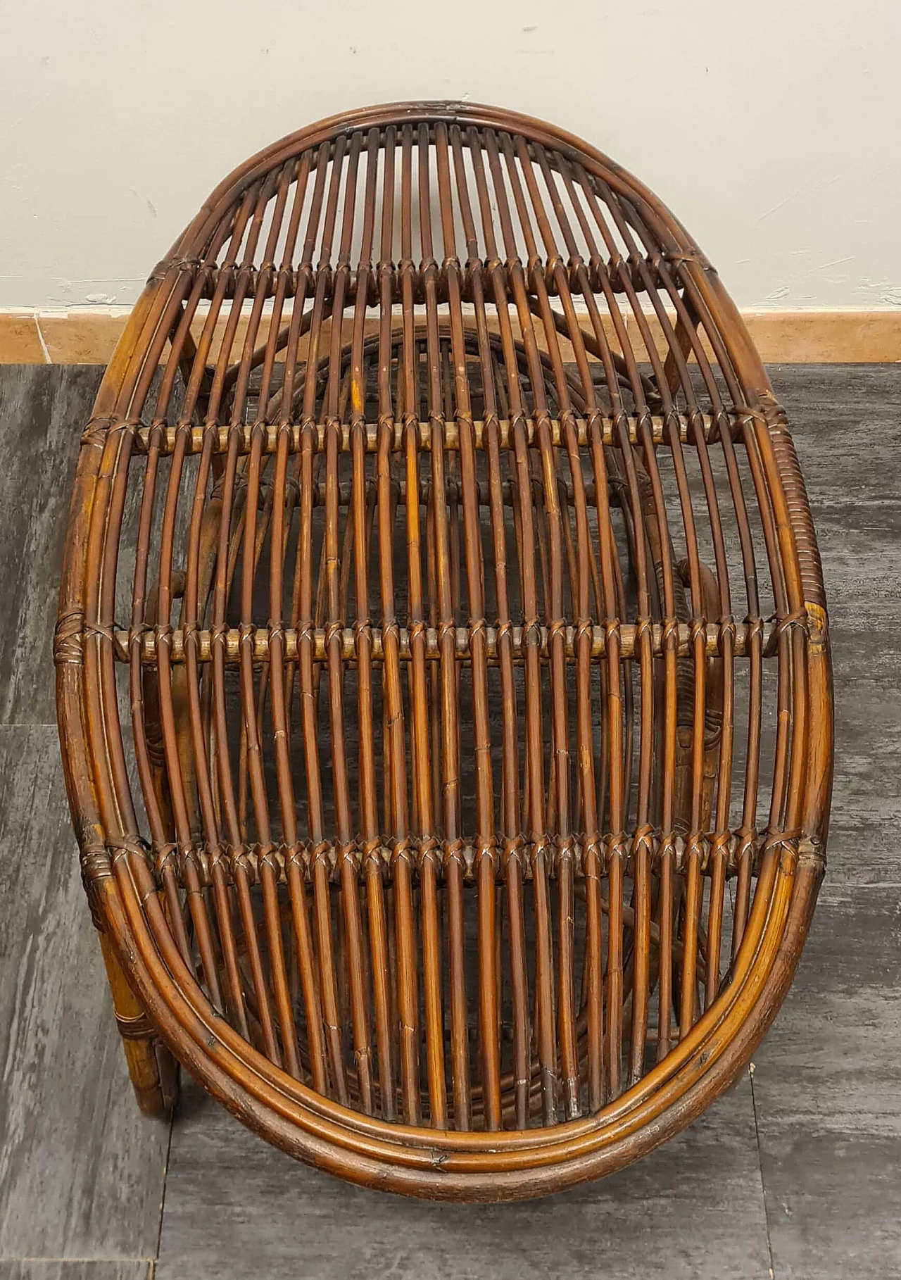 Tavolino in bambù di Tito Agnoli per Bonacina, anni '60 9