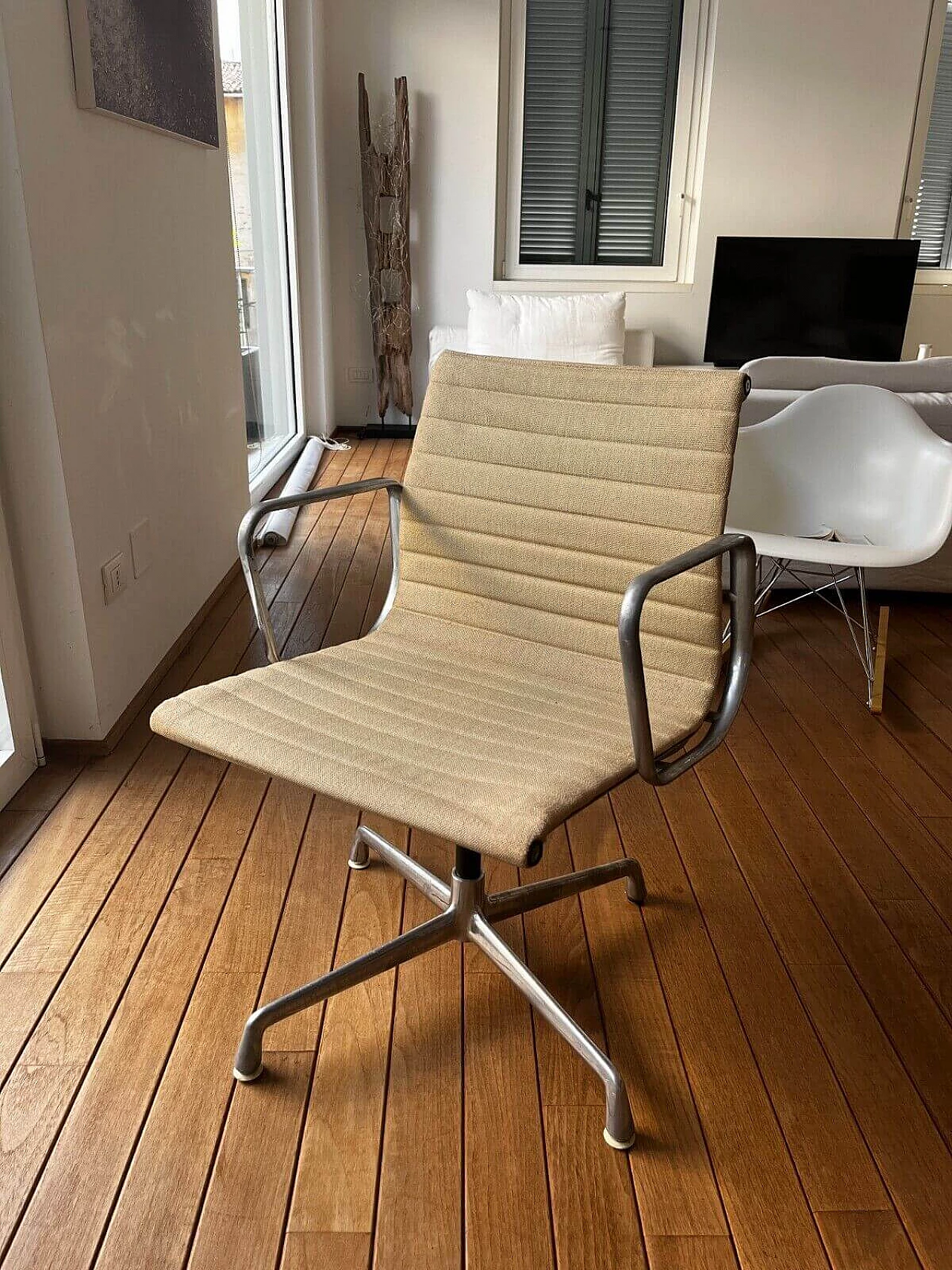 EA-108 office chair in Hopsak fabric by Charles Eames for Vitra, 1970s 3