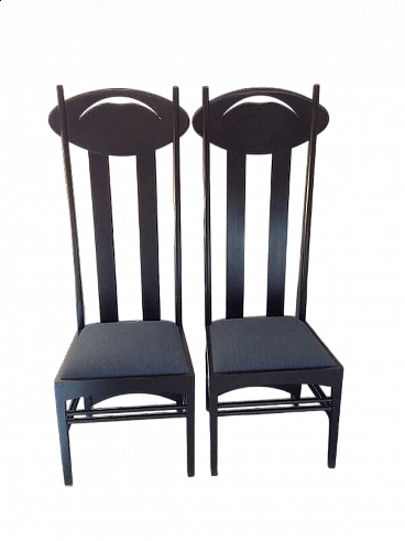 Pair of Argyle chairs by Charles Rennie Mackintosh for Cassina, 1973