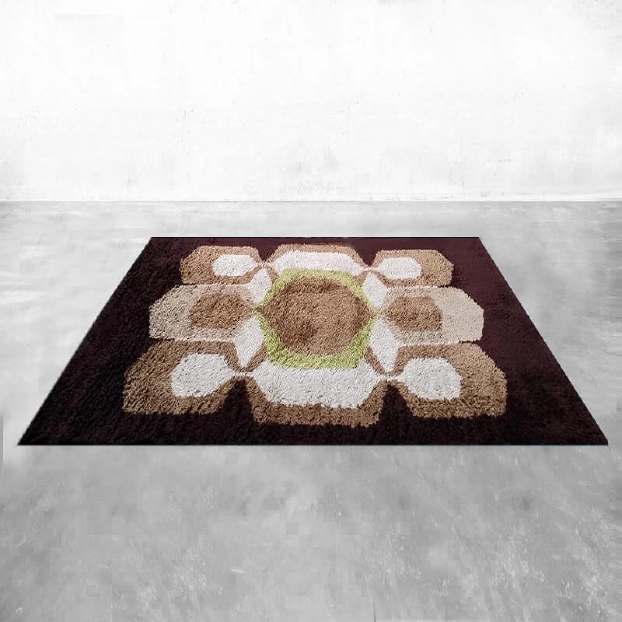 Space Age wool rug, 1970s 2