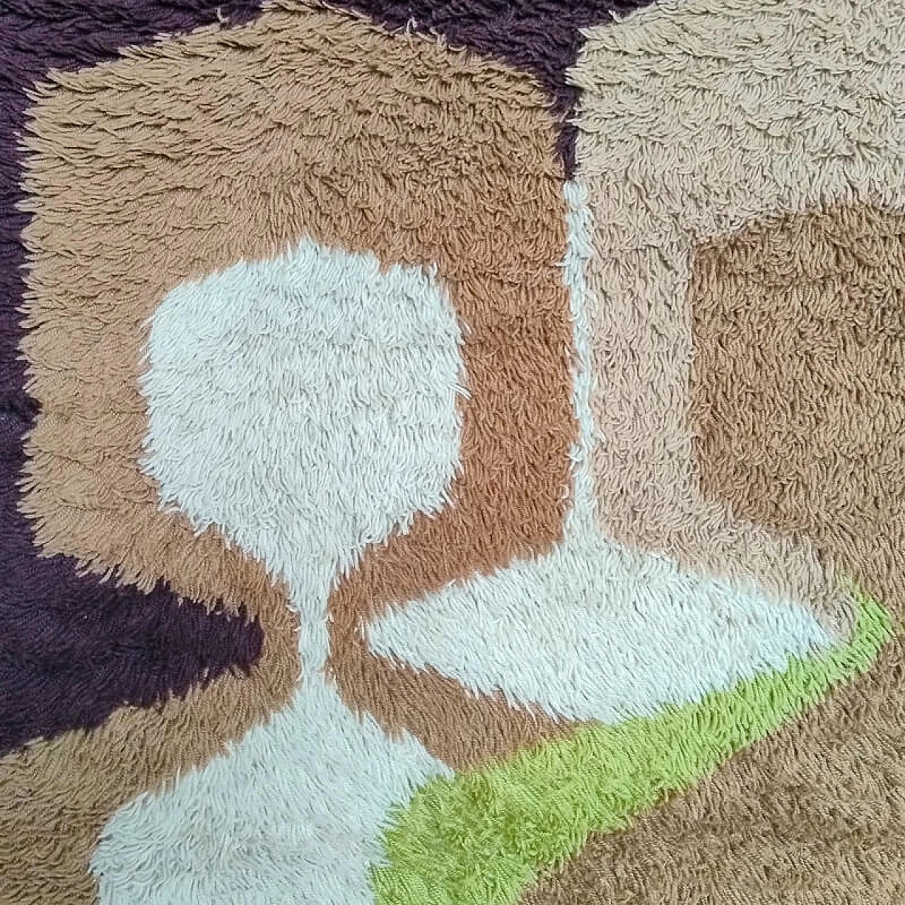 Space Age wool rug, 1970s 5