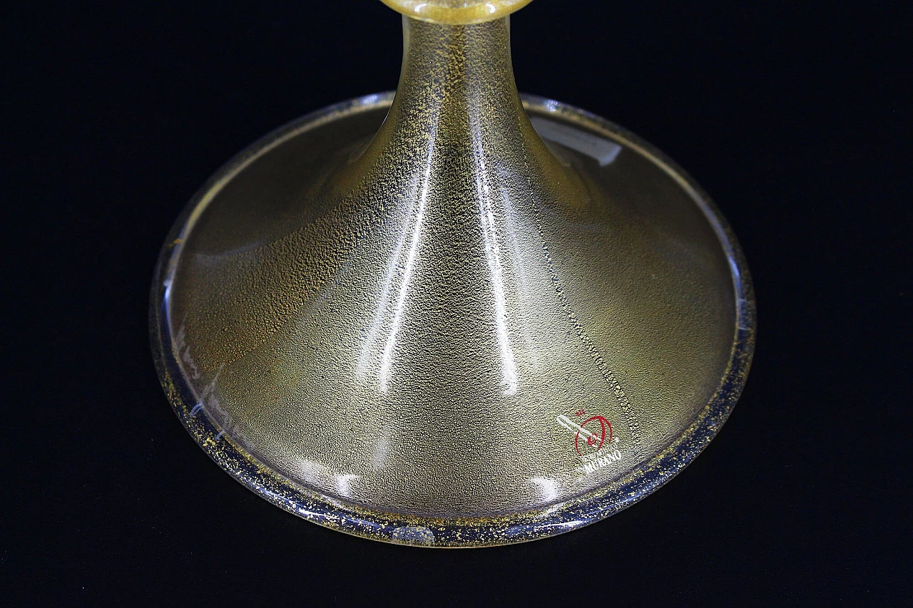 Vaso Fenicia in foglia oro e vetro di Murano di Mario Gambaro 3