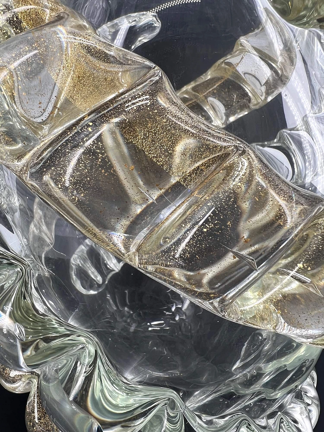 Murano glass and 24 kt gold vase 2