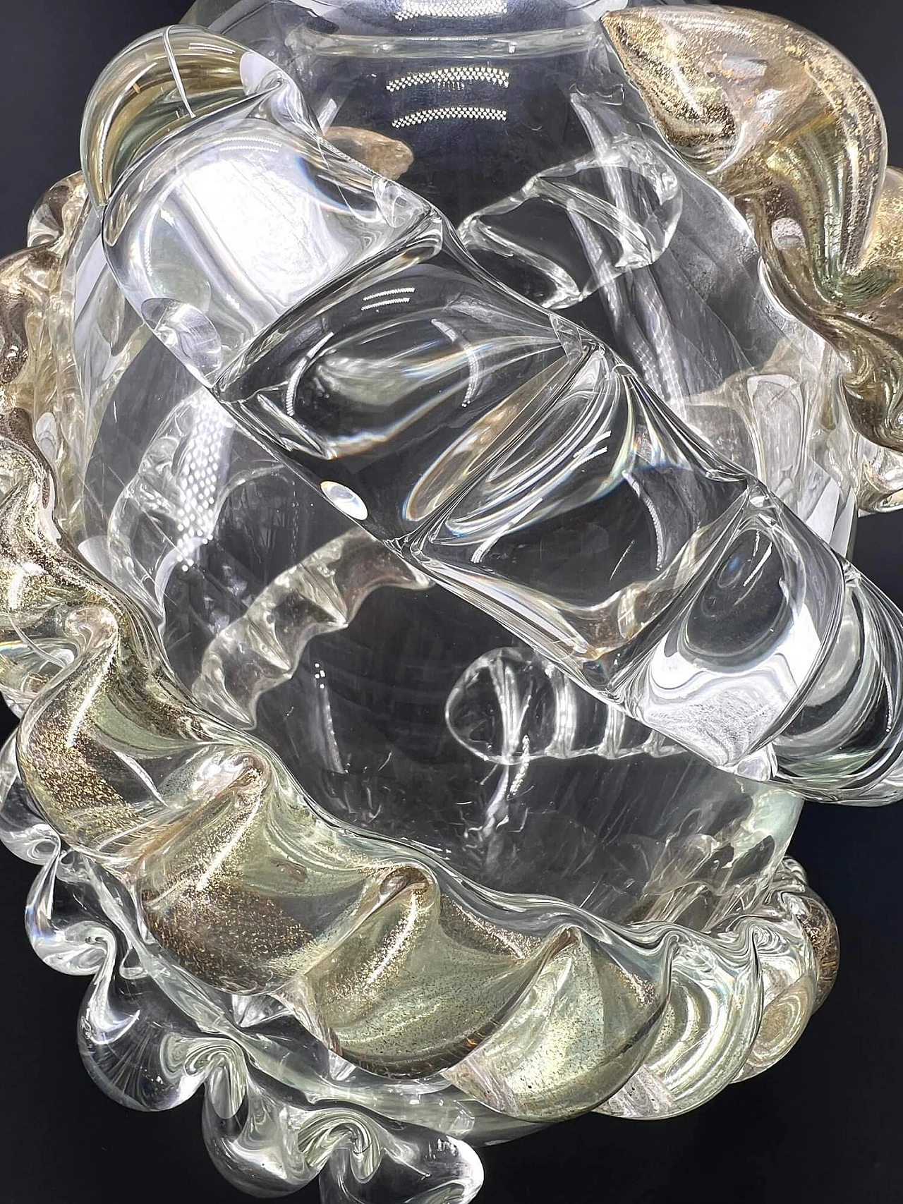 Murano glass and 24 kt gold vase 3