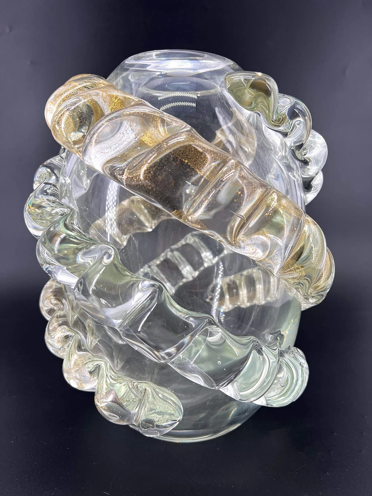 Murano glass and 24 kt gold vase 5
