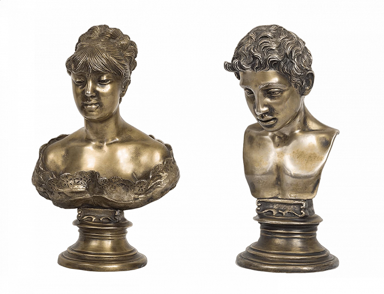 Pair of solid silver sculptures by Gemito for Galleria di Chiurazzi, early 20th century 10