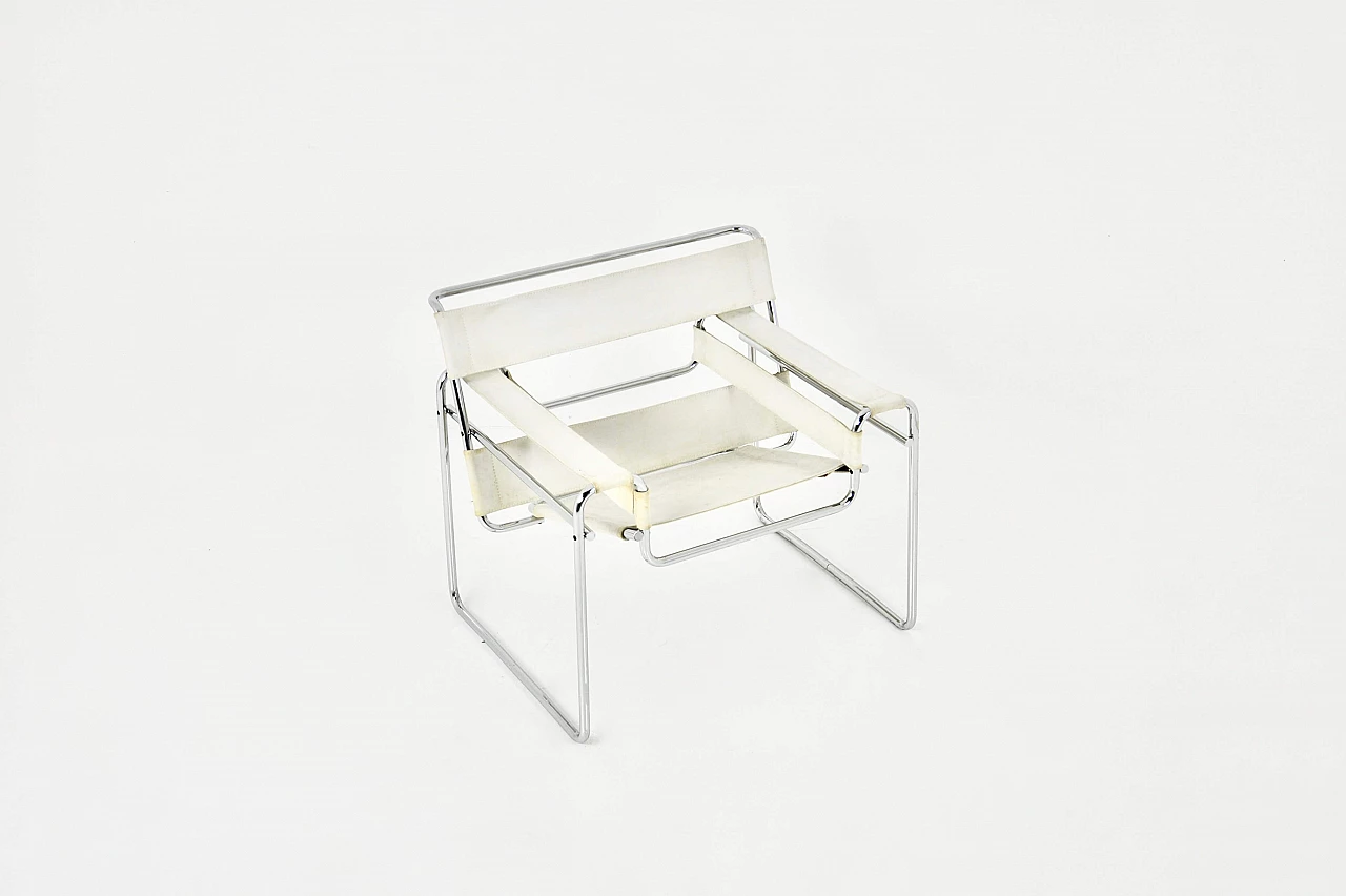 Metal and fabric Wassily armchair by Marcel Breuer for Gavina, 1970s 2