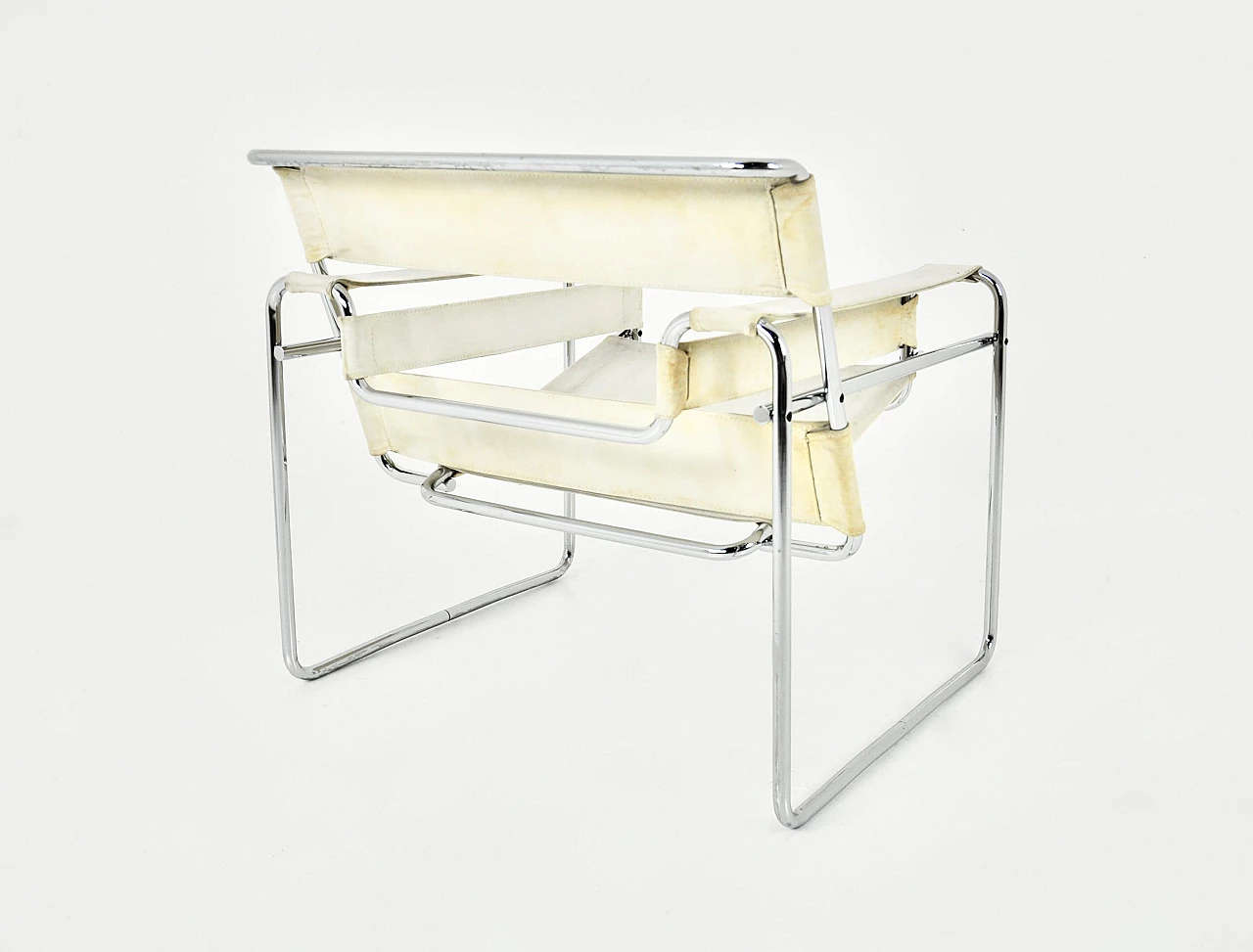 Metal and fabric Wassily armchair by Marcel Breuer for Gavina, 1970s 5