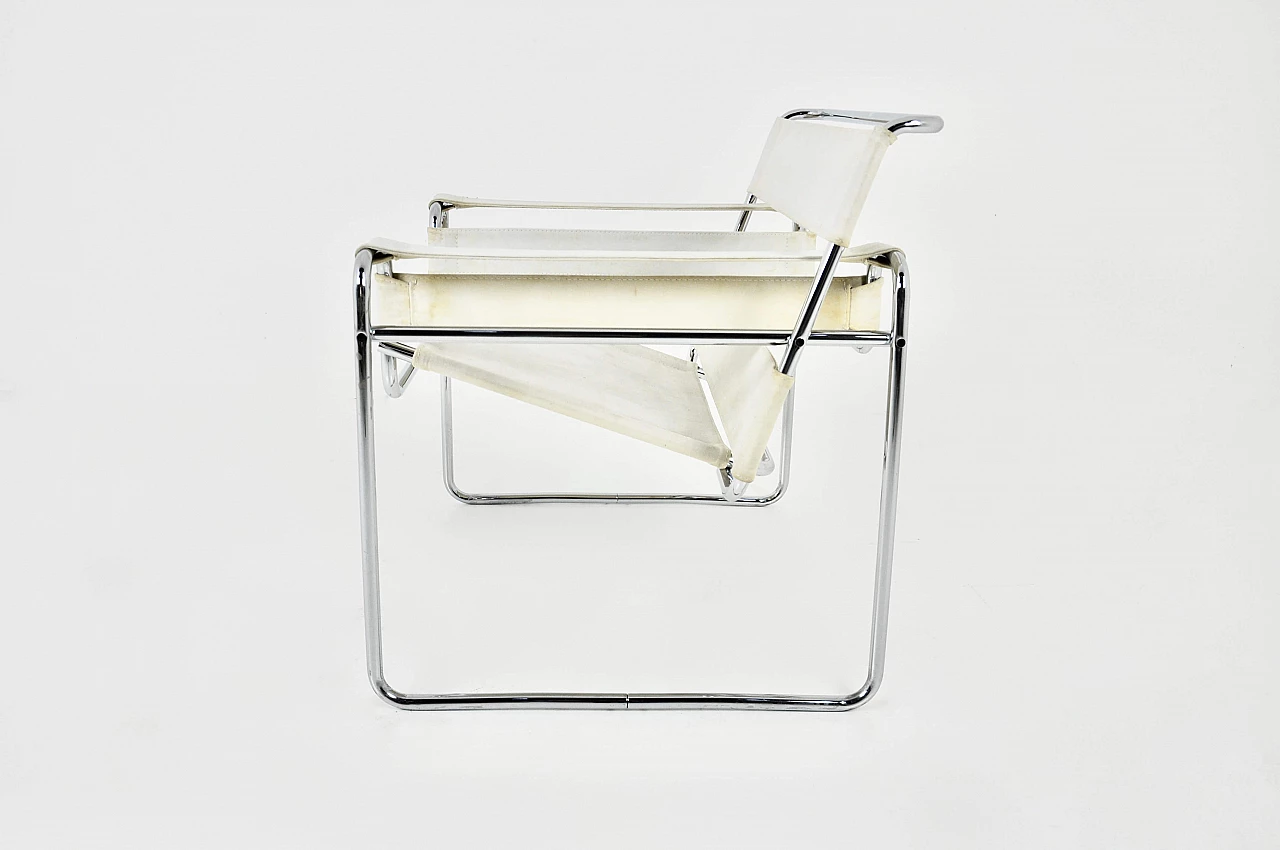 Metal and fabric Wassily armchair by Marcel Breuer for Gavina, 1970s 7
