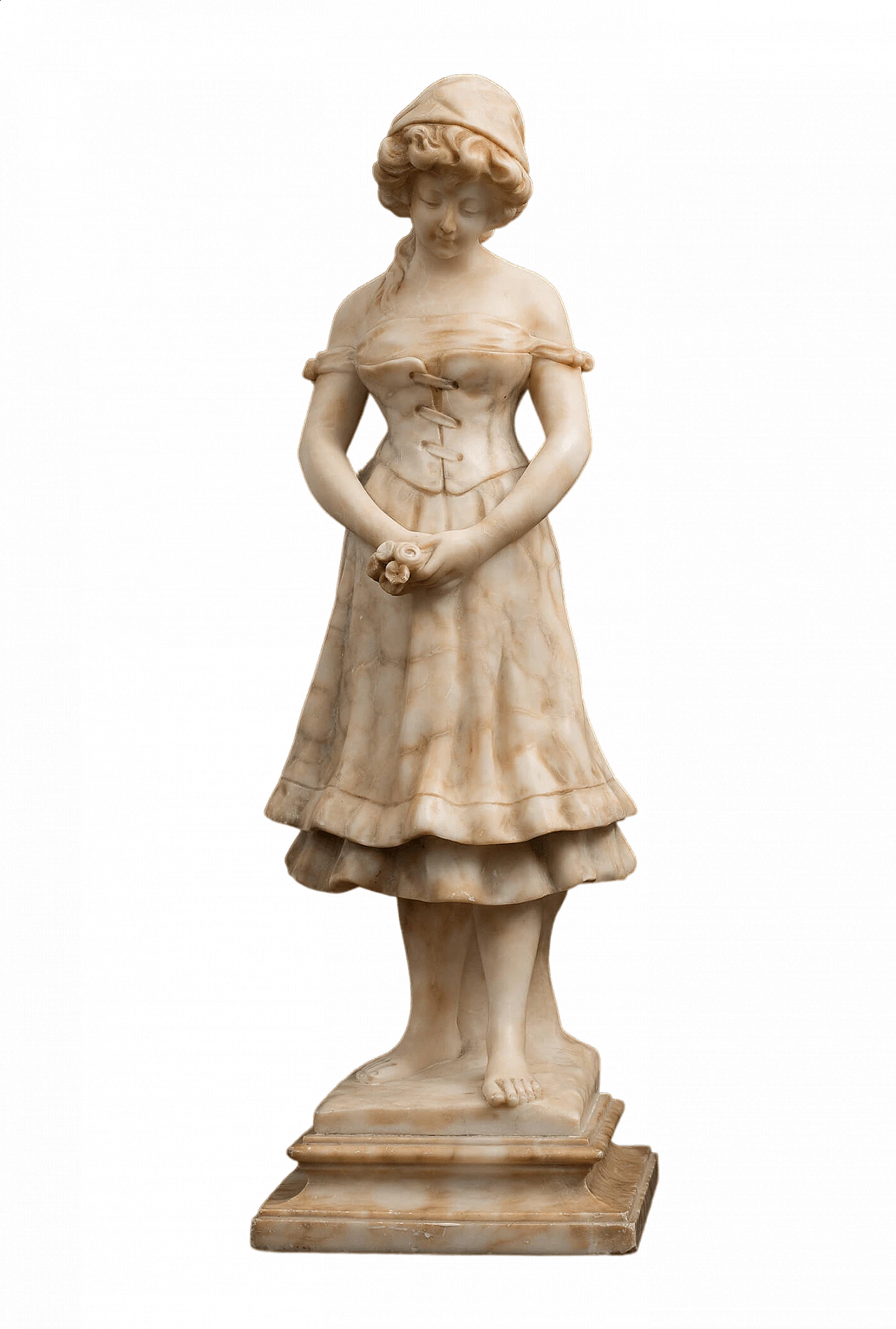 Sculpture Napoleon III in alabaster by Le Roy, 19th century 5