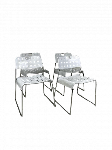 4 Omstak chairs by Rodney Kinsman for Bieffeplast, 1970s
