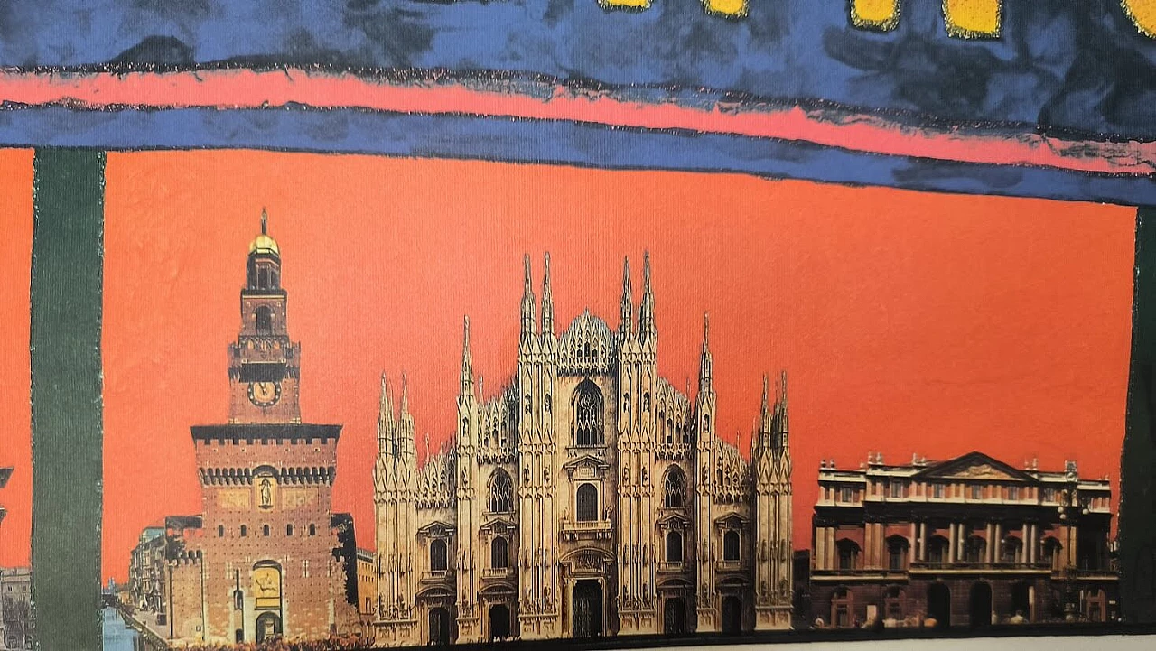 Stefano Pizzi, manifesto di promozione turistica di Milano, anni '80 6