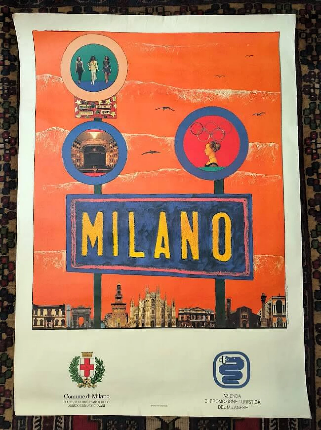 Stefano Pizzi, Milan tourism promotion poster, 1980s 10