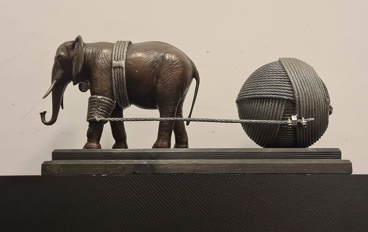 Valeriano Trubbiani, elefante, scultura in bronzo e alluminio, 1981 3