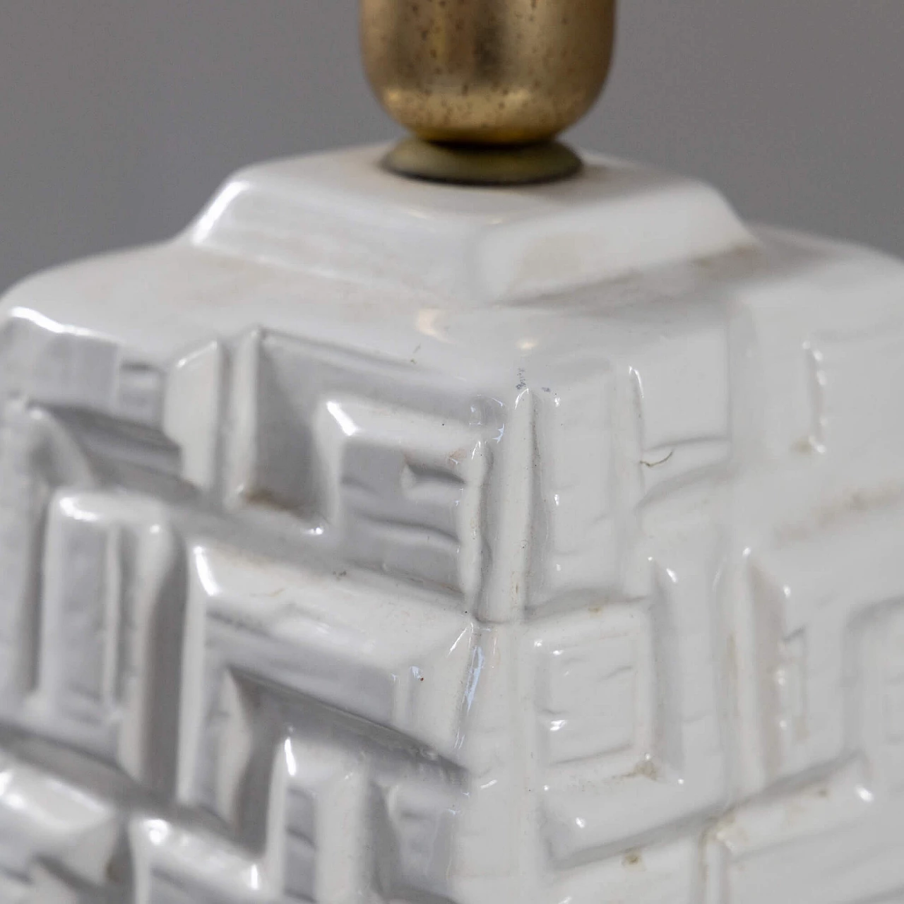 Ceramic table lamp with geometric pattern, 1960s 6