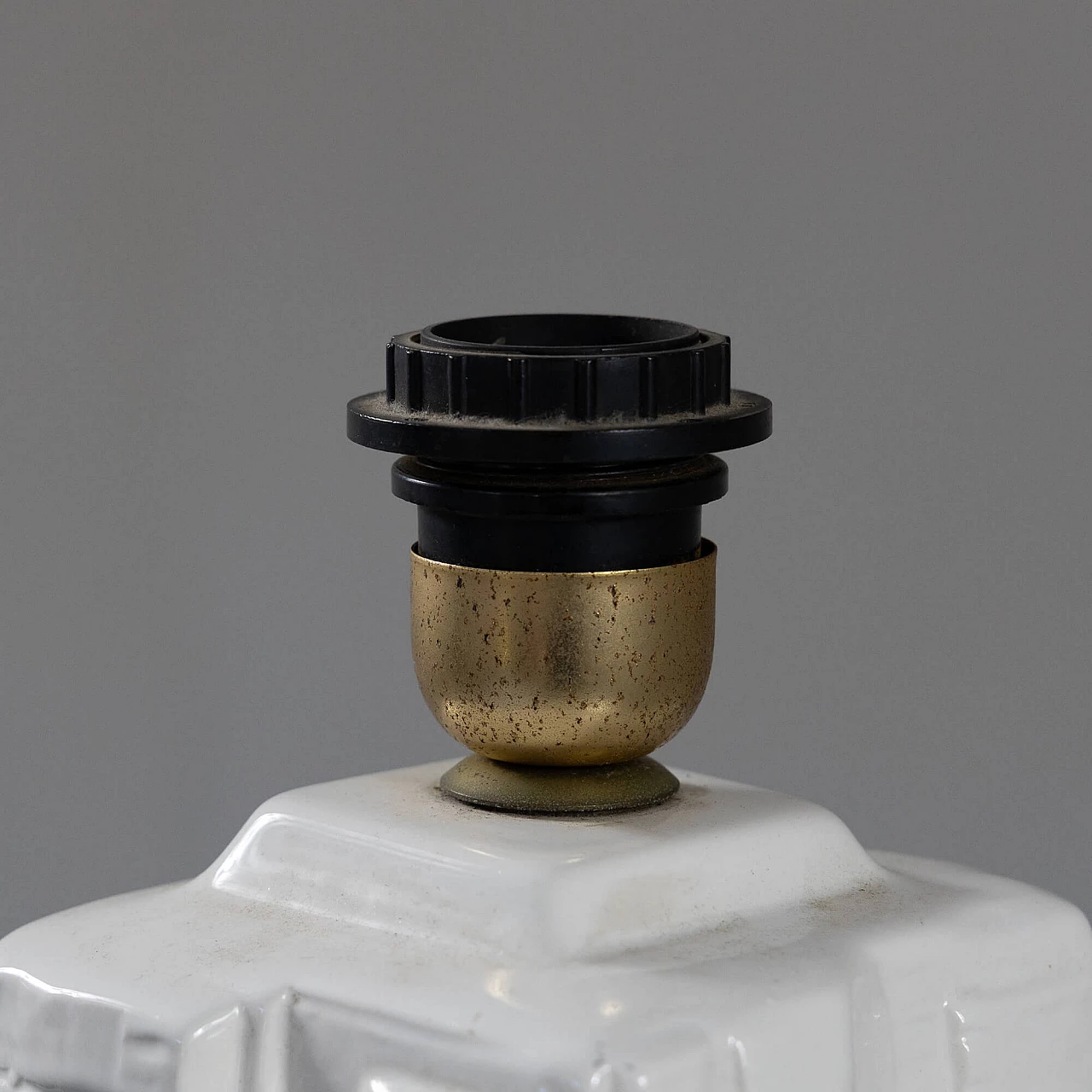 Ceramic table lamp with geometric pattern, 1960s 7