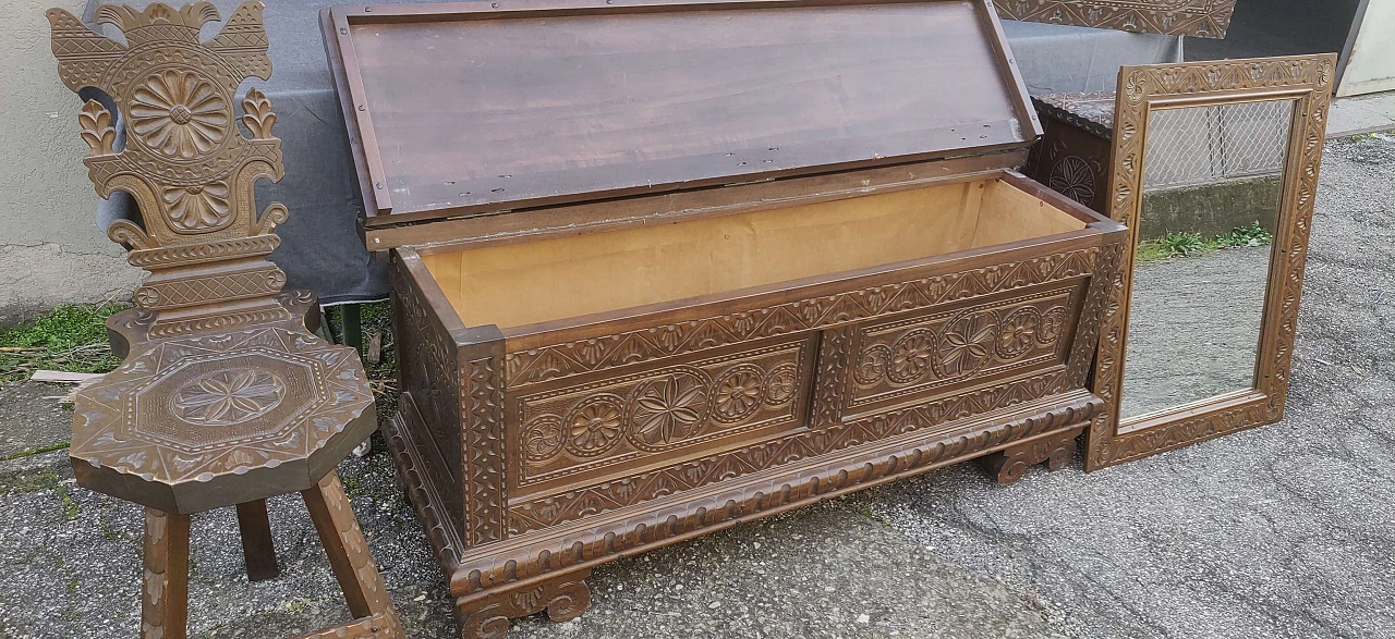 Componenti d'arredo in legno massello, anni '60 15