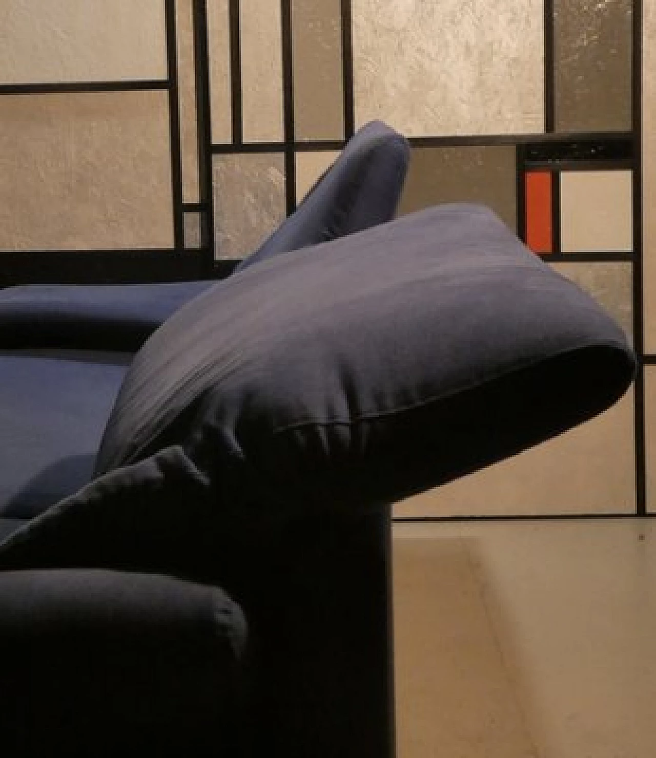 Alanda sofa in grey alcantara by Paolo Piva for B&B Italia, 1980s 3