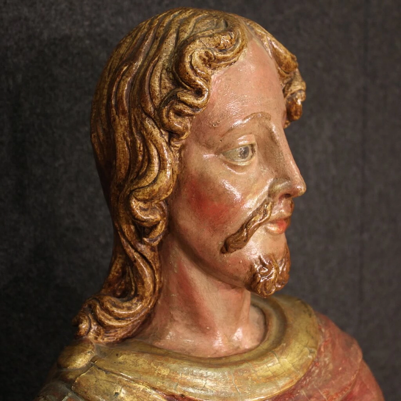 Polychrome wooden sculpture depicting a Roman soldier, second half of the 18th century 5