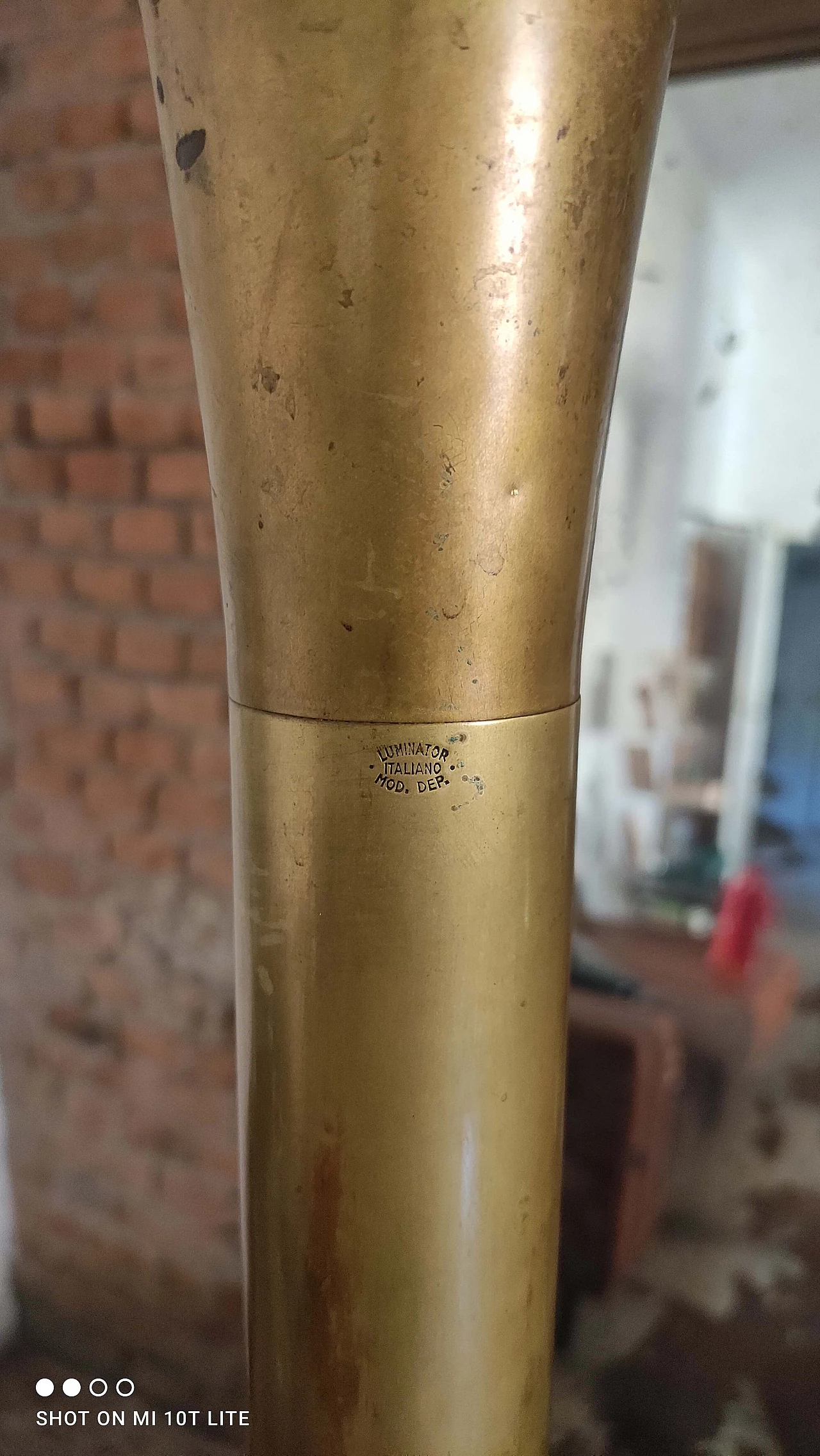 Luminator brass floor lamp by Marcello Piacentini, 1970s 3