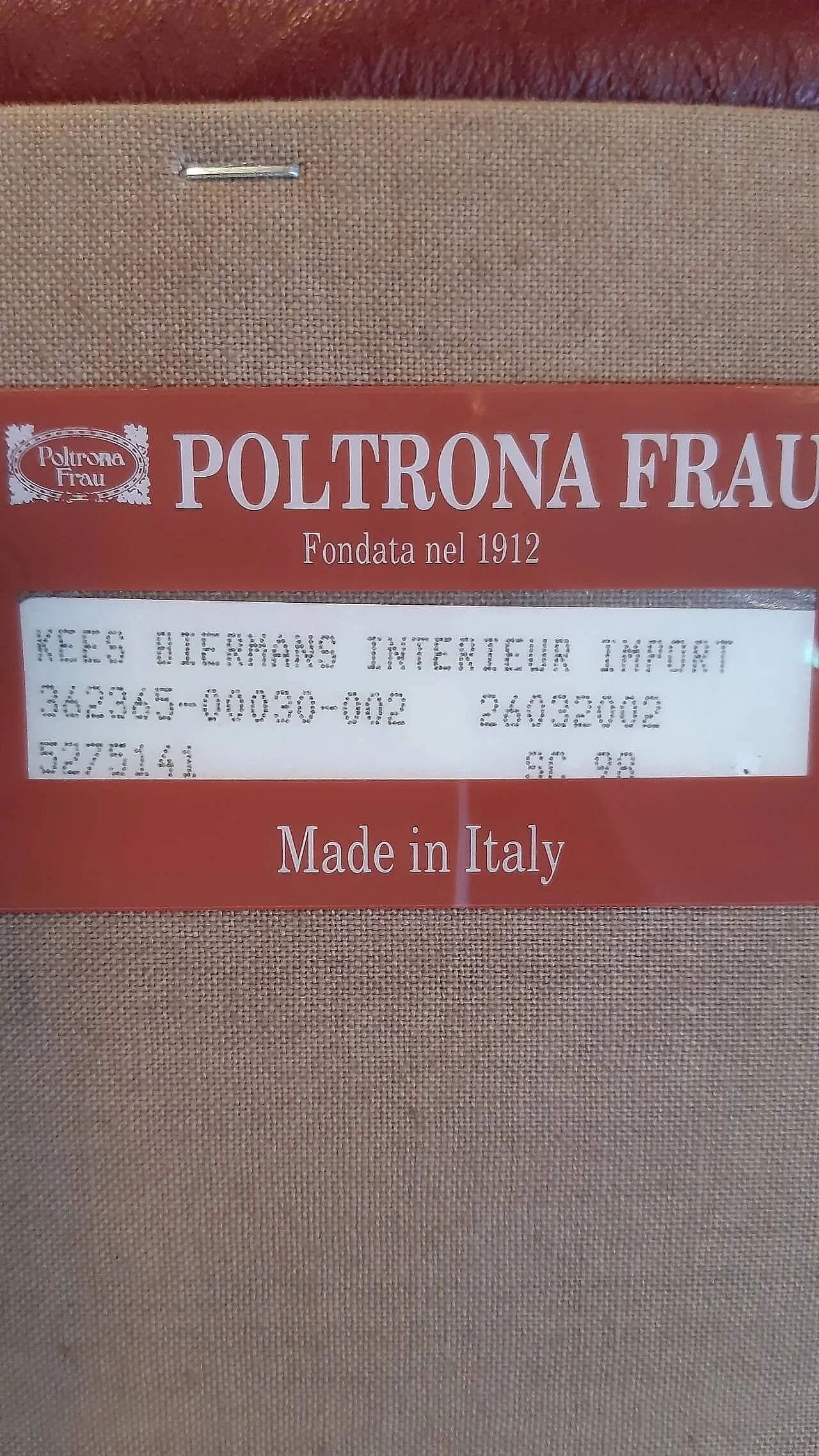 4 Sedie Vittoria in faggio e pelle rossa di Poltrona Frau 6