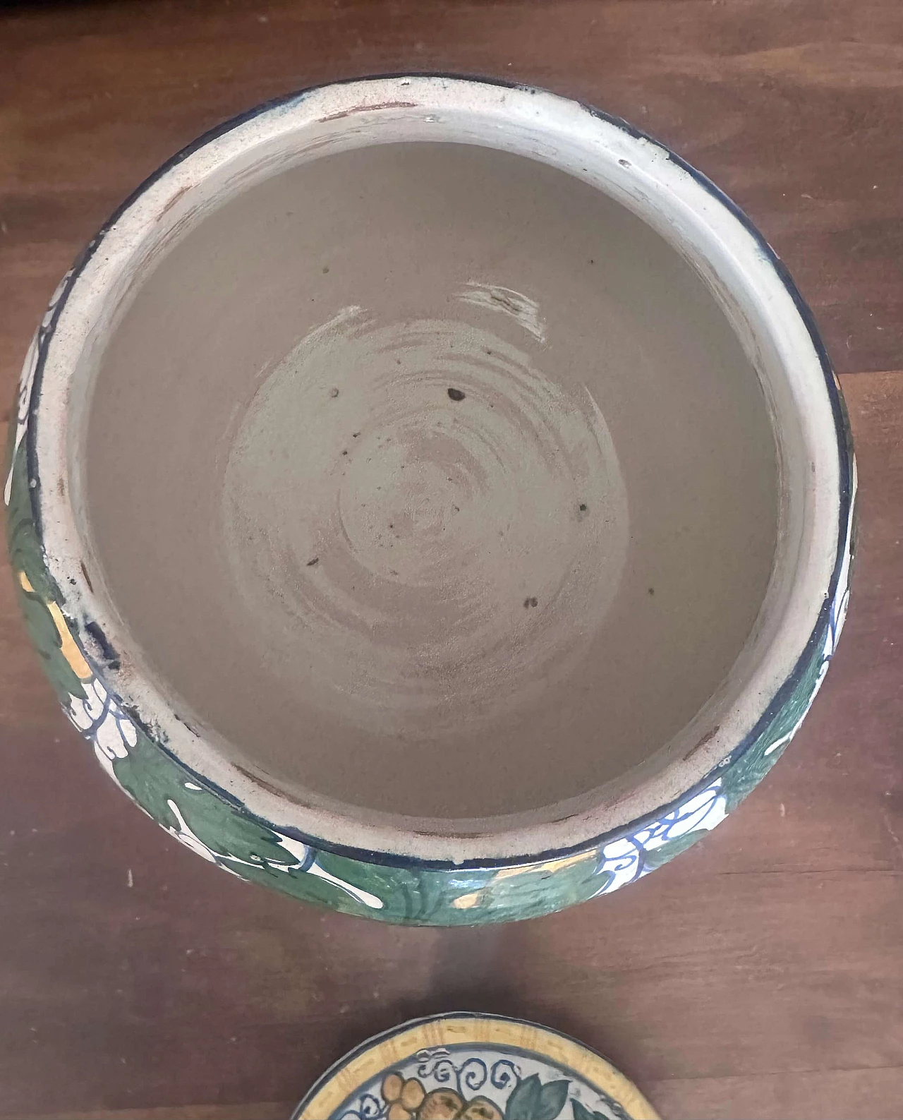 Vasetto da mostarda in ceramica dipinta a mano, anni '50 4