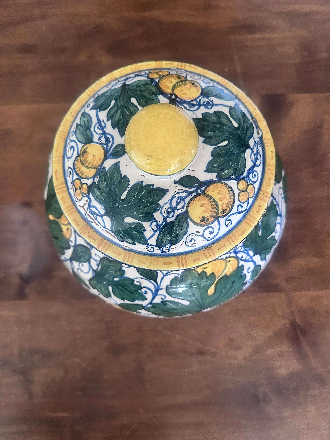 Vasetto da mostarda in ceramica dipinta a mano, anni '50 7