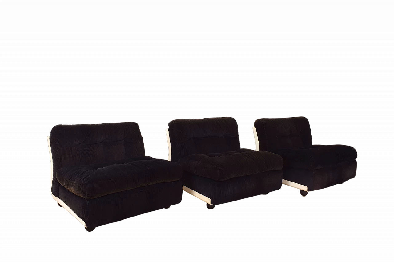 3 Amanta armchairs by Mario Bellini for C&B Italia, 1960s 21