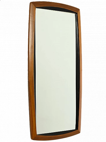 Specchio scandinavo con cornice stondata, anni '60