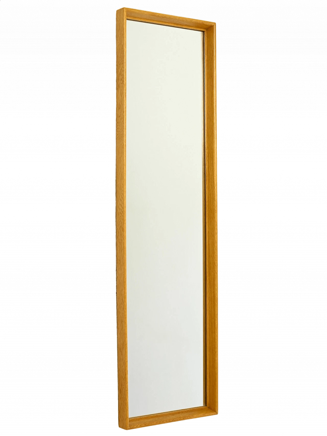 Scandinavian rectangular mirror with thin teak frame, 1960s 6