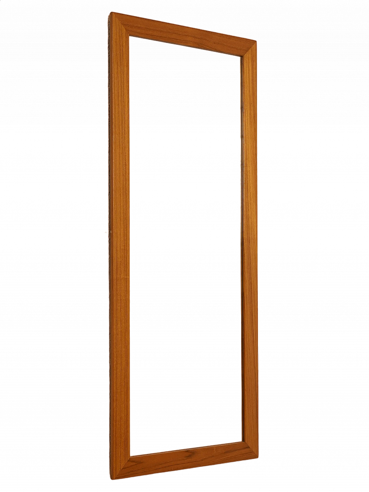 Specchio rettangolare con cornice spessa in teak, anni '60 12
