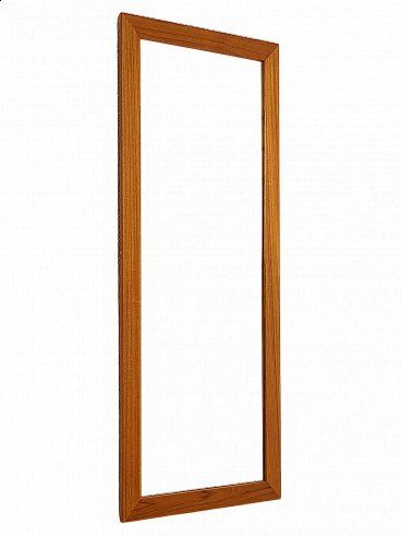 Specchio rettangolare con cornice spessa in teak, anni '60