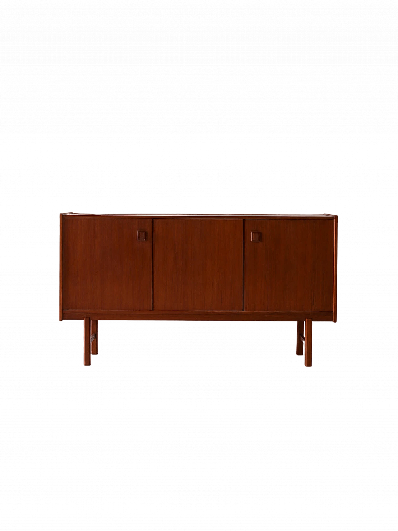 Scandinavian teak sideboard with two compartments, 1950s 13