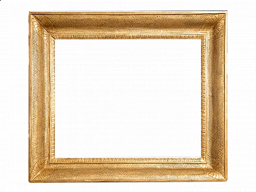 Neapolitan Empire gilt and carved wood frame, early 19th century